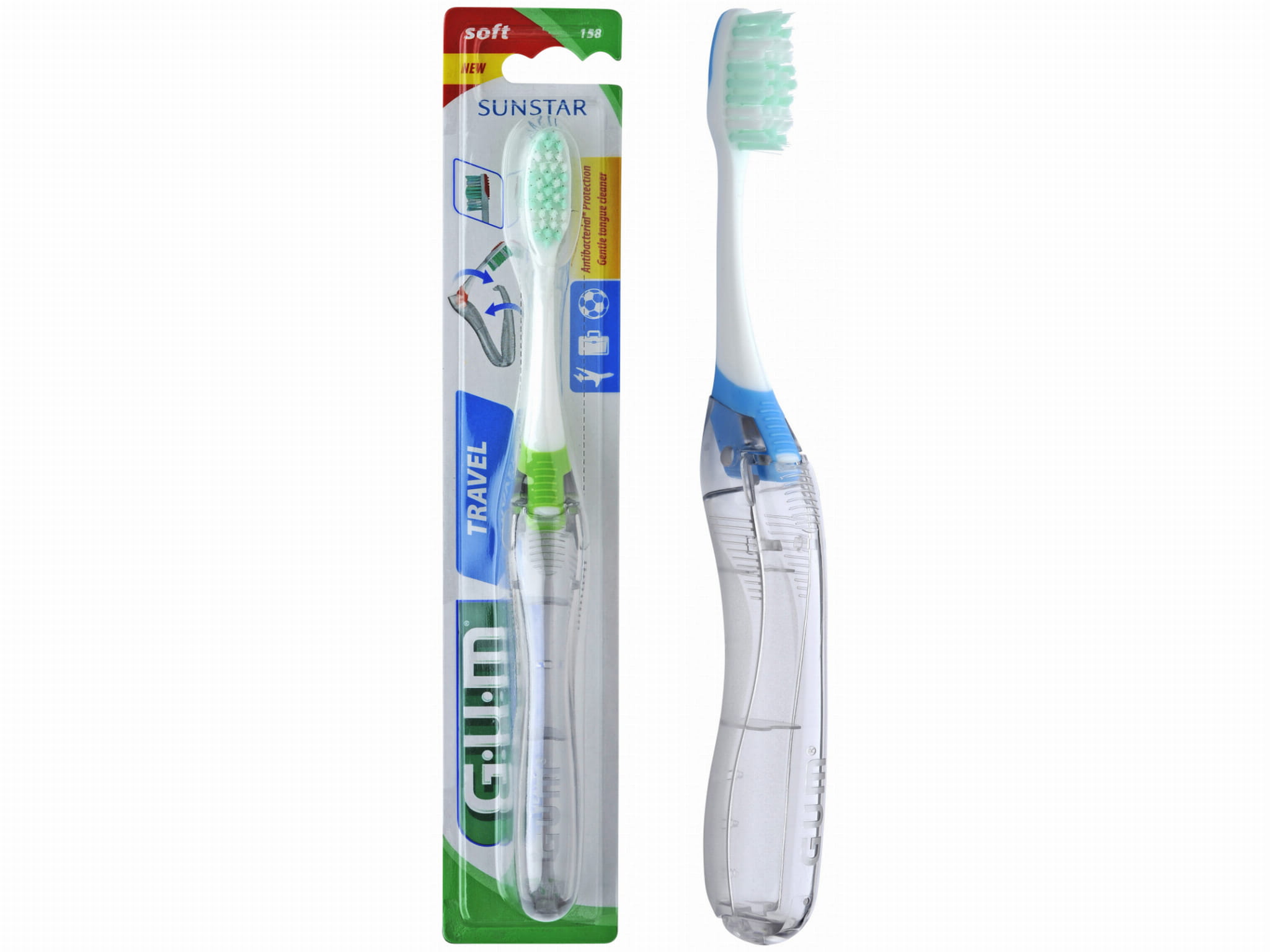 Szczoteczka do Zębów dla Dorosłych GUM Travel Podróżna Stan opakowania oryginalne