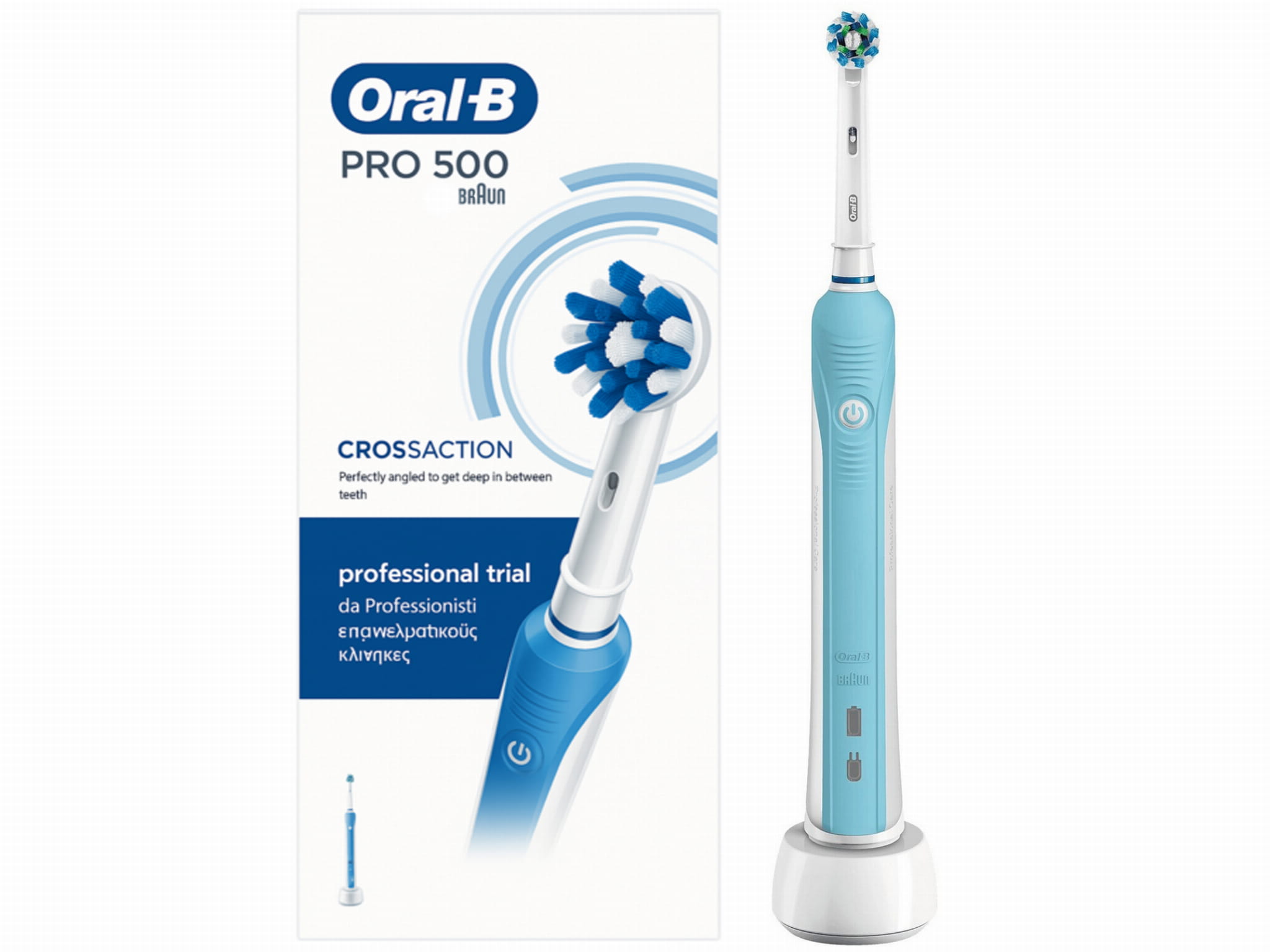 Szczoteczka Elektryczna dla Dorosłych Oral-B Pro 500 Cross Action Blue Marka Oral-B