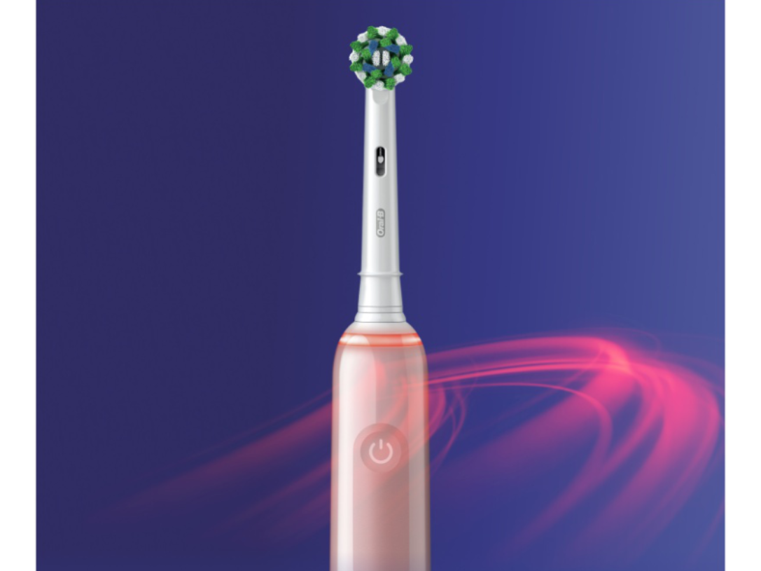 Elektryczna Szczoteczka Oral-B Pro 3 3000 Różowa + 4 Oryginalne Końcówki Marka Oral-B