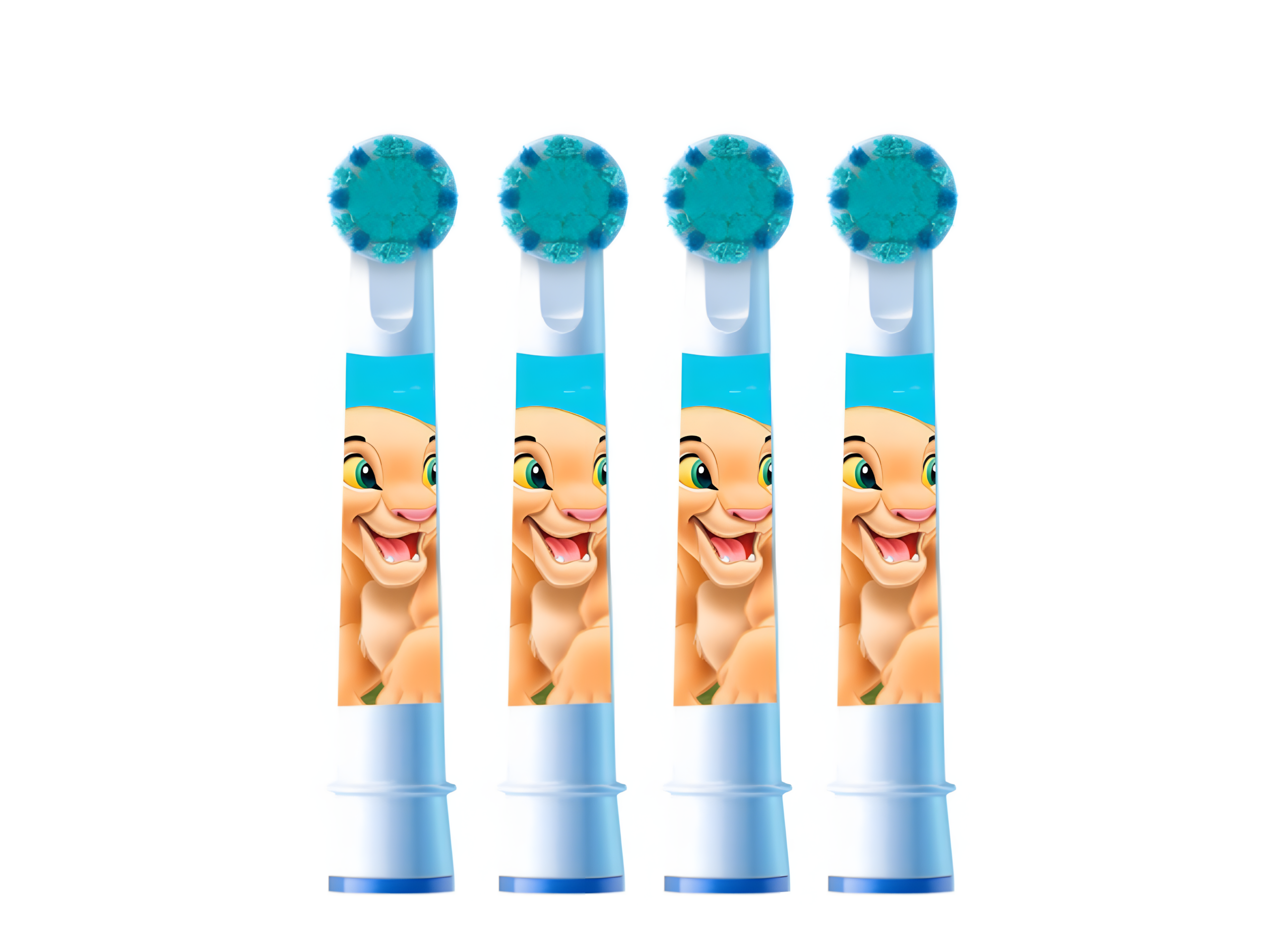 4x Oryginalna Końcówka Braun Oral-B do Szczoteczki Elektrycznej - Król Lew Stan opakowania oryginalne
