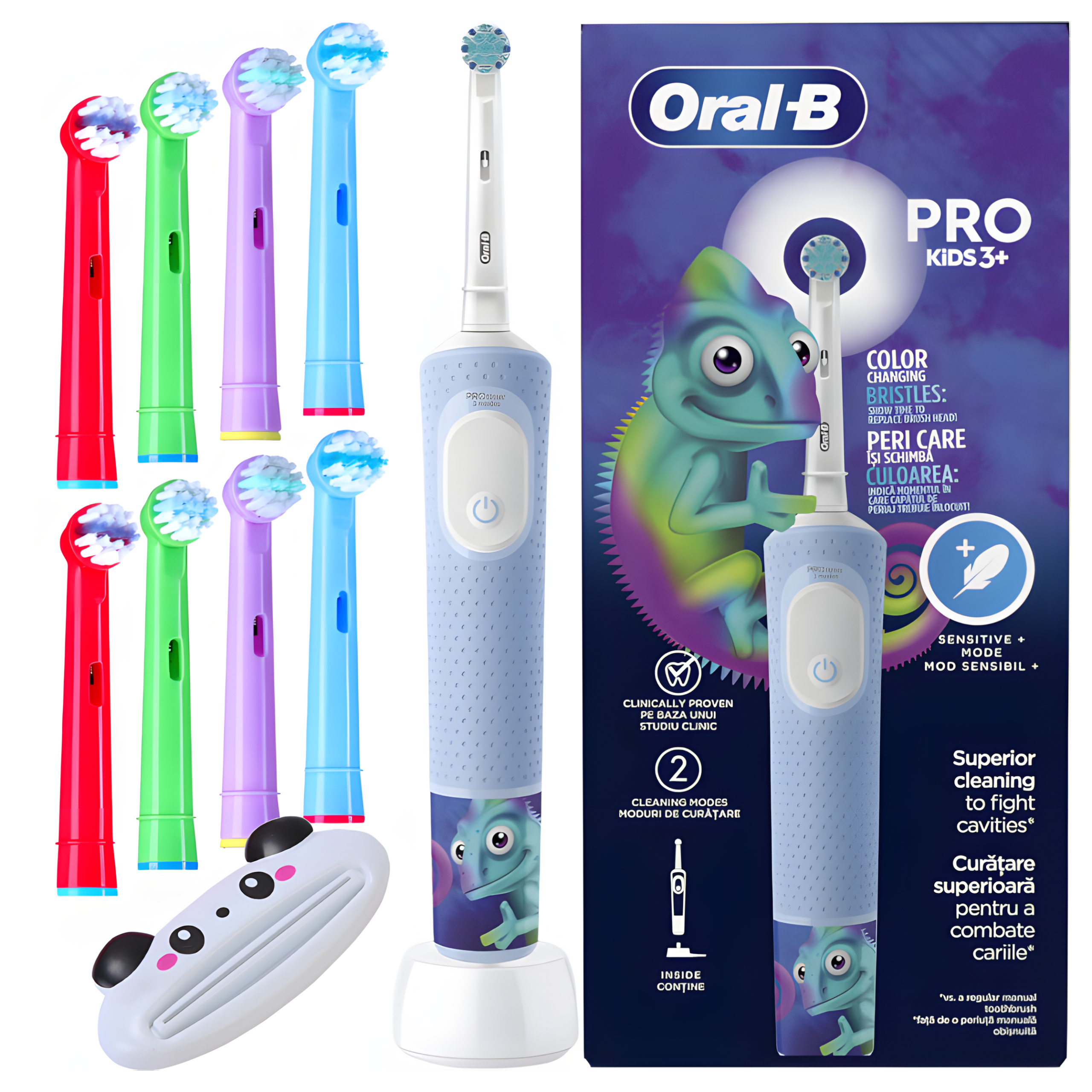Oral-B Vitality Pro D103 Kids Kameleon - Szczoteczka dla Dzieci + Końcówki