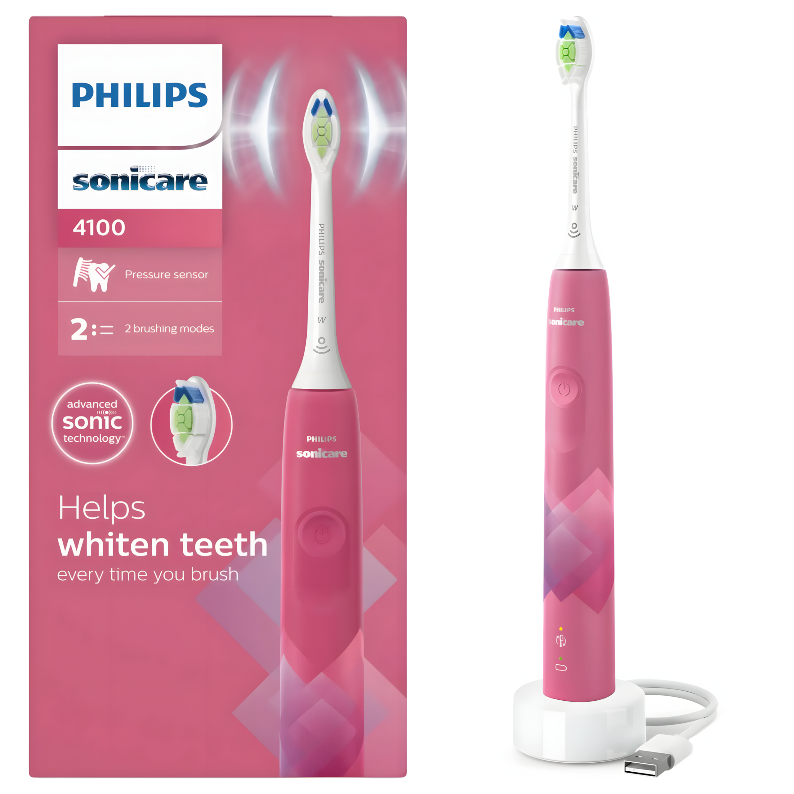 Soniczna Szczoteczka do Zębów Philips Sonicare Protective Clean 4100 Różowa