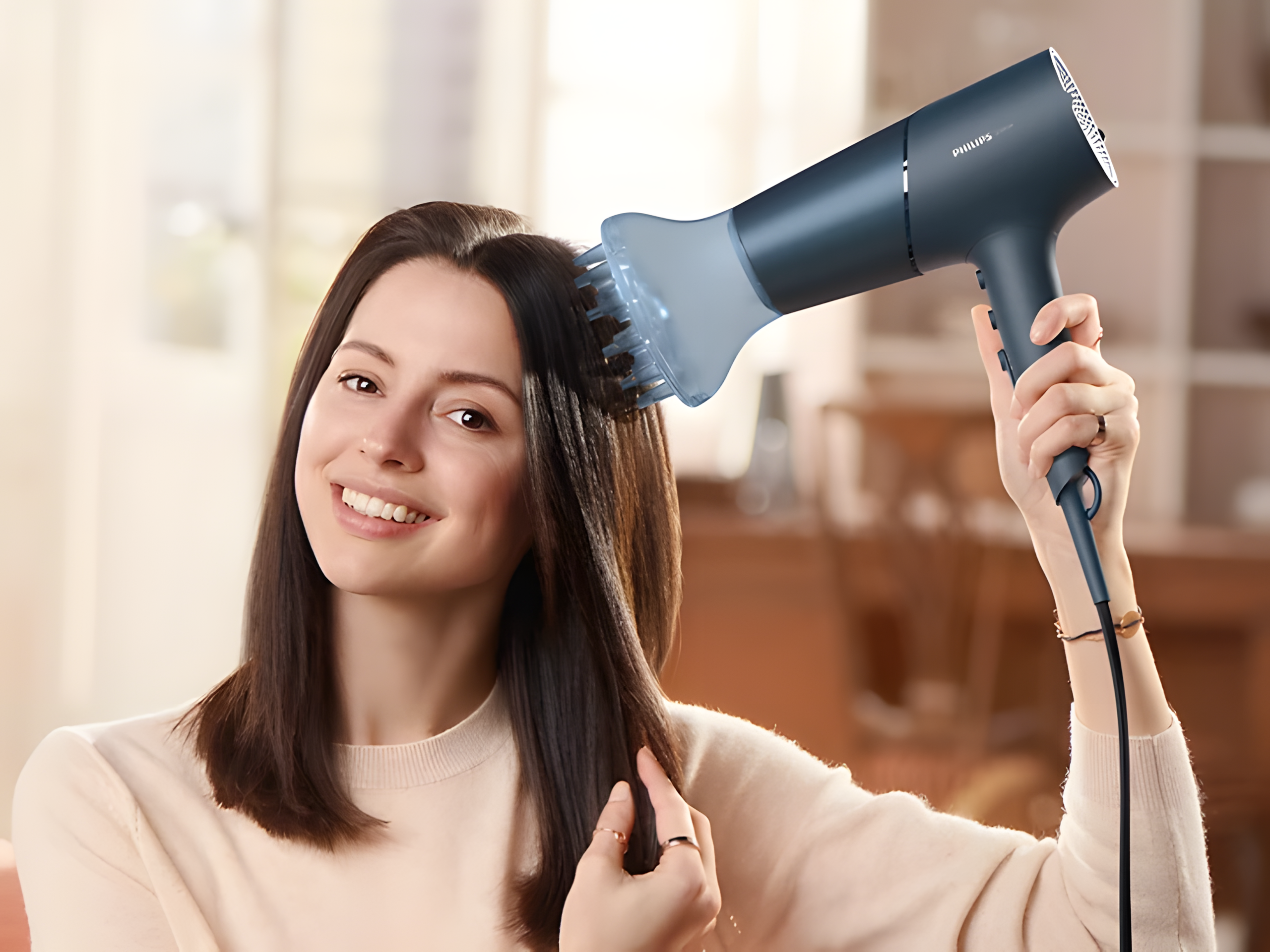 Suszarka do Włosów Philips BHD512/00, Szybkie suszenie ThermoProtect Model BHD512/00