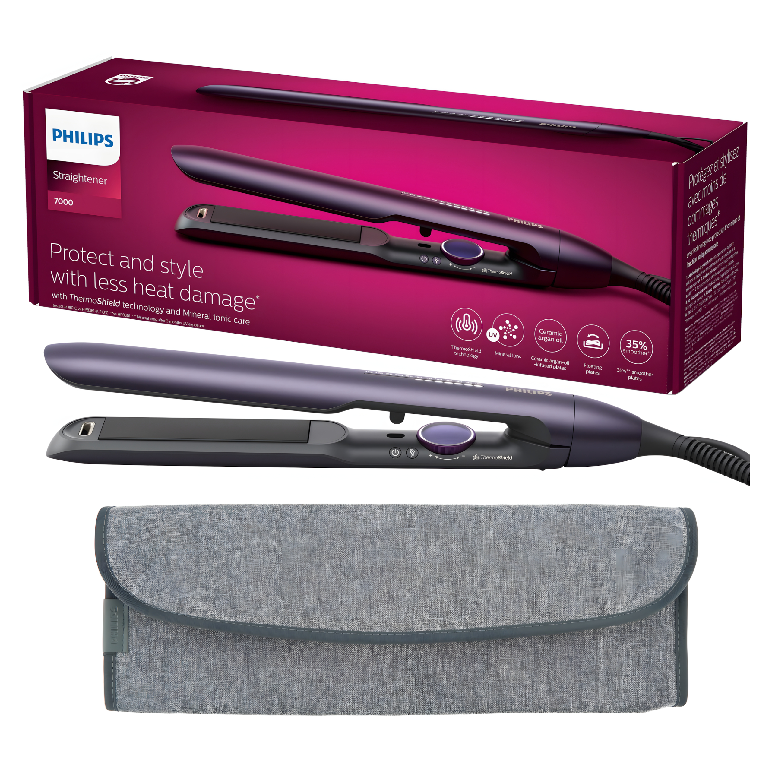 Prostownica Philips ThermoProtect BHS752/00 – ceramiczna, jonizacja