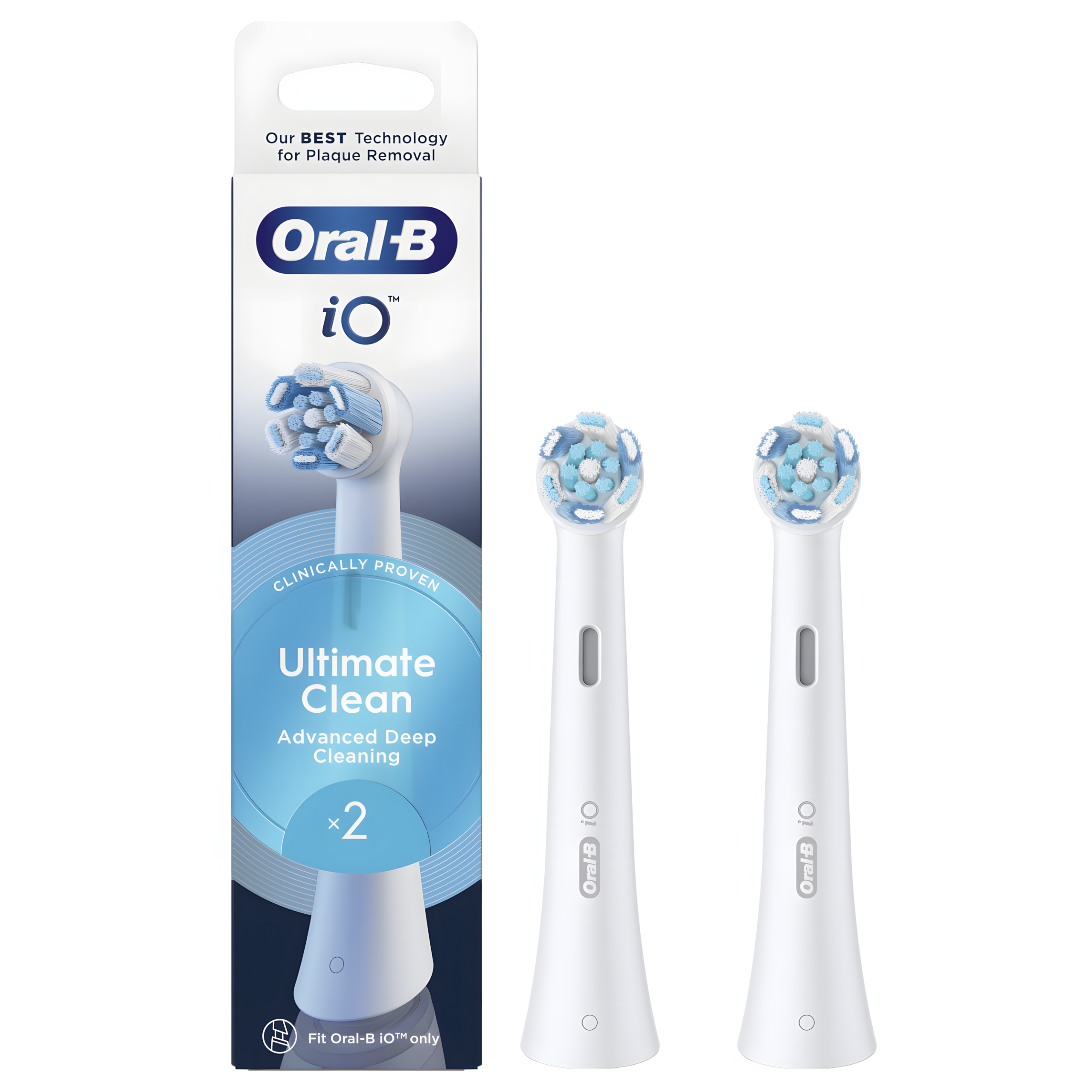 Oryginalne Końcówki Oral-B iO Ultimate Clean 2szt. - Białe