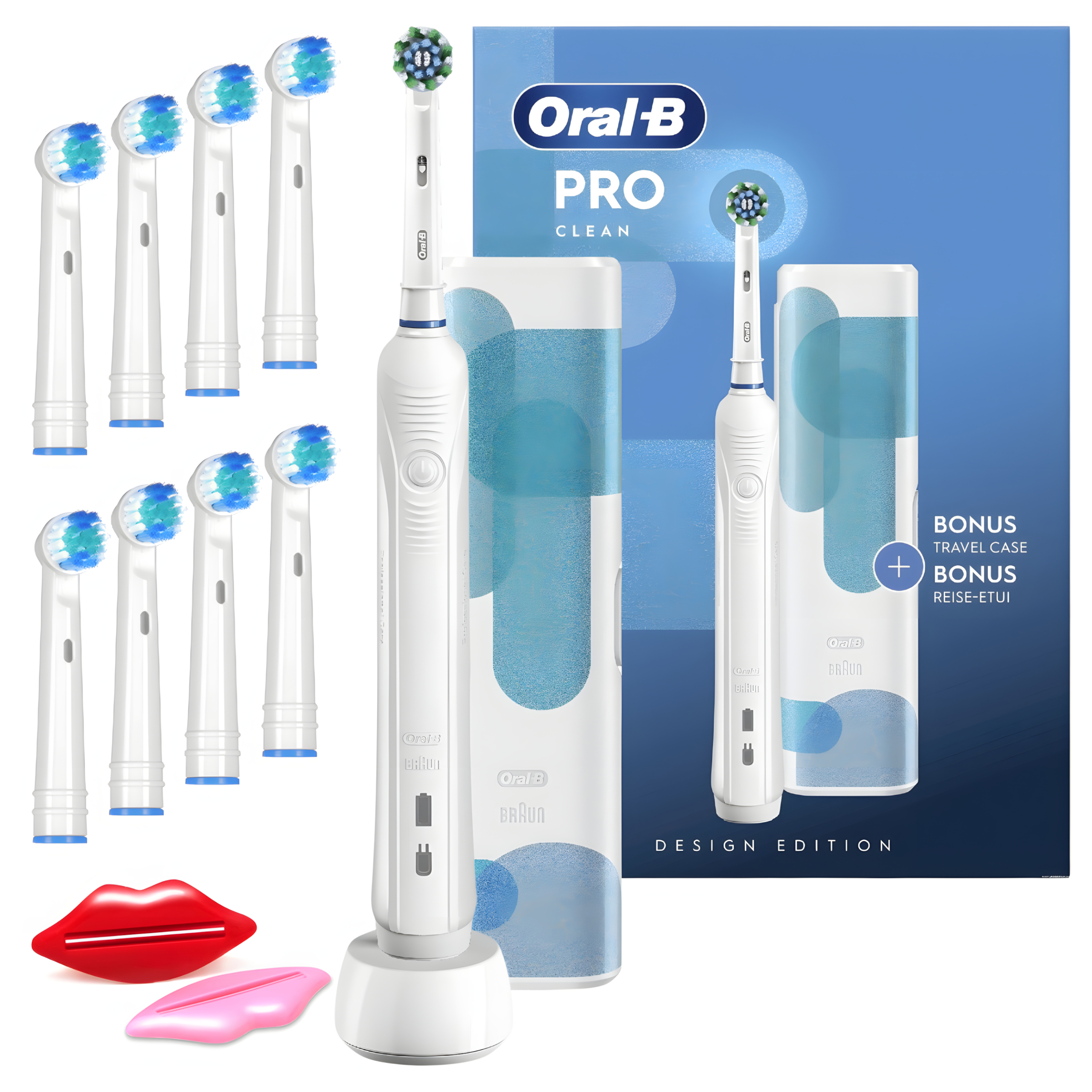 Szczoteczka Elektryczna Oral-B Pro Clean + Etui Podróżne, 8 Końcówek