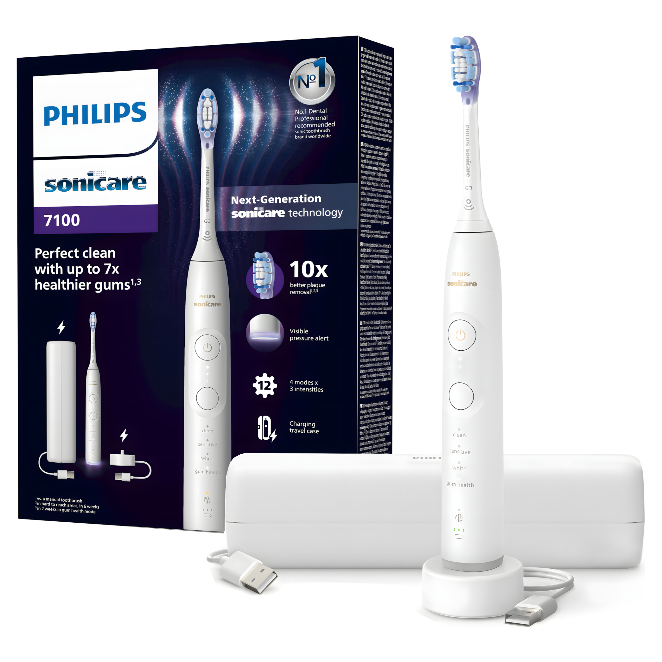SZCZOTECZKA SONICZNA Philips Sonicare 7100 Czujnik nacisku Biała