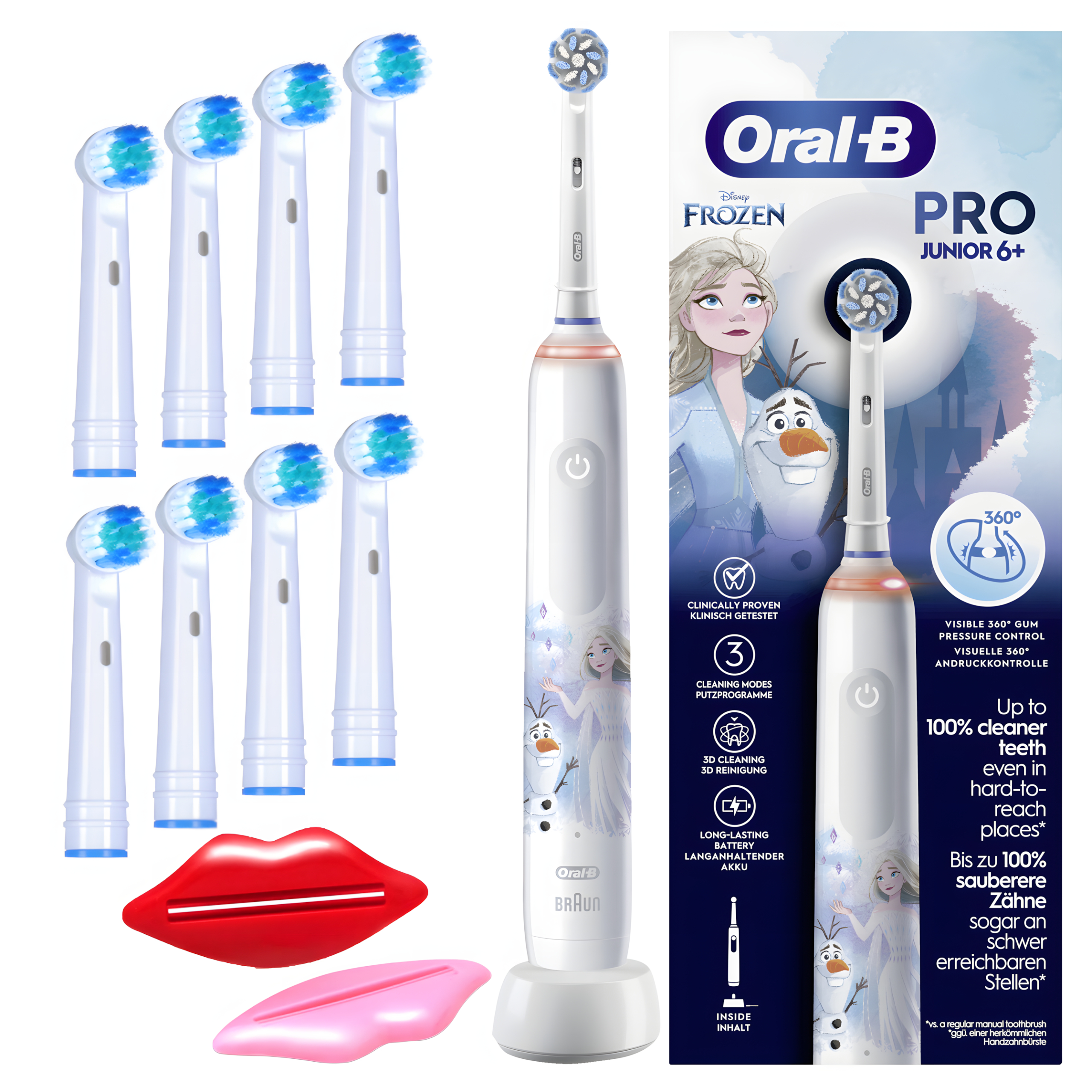Szczoteczka Elektryczna Dla Dzieci Oral-B Junior Frozen + 8 Końcówek