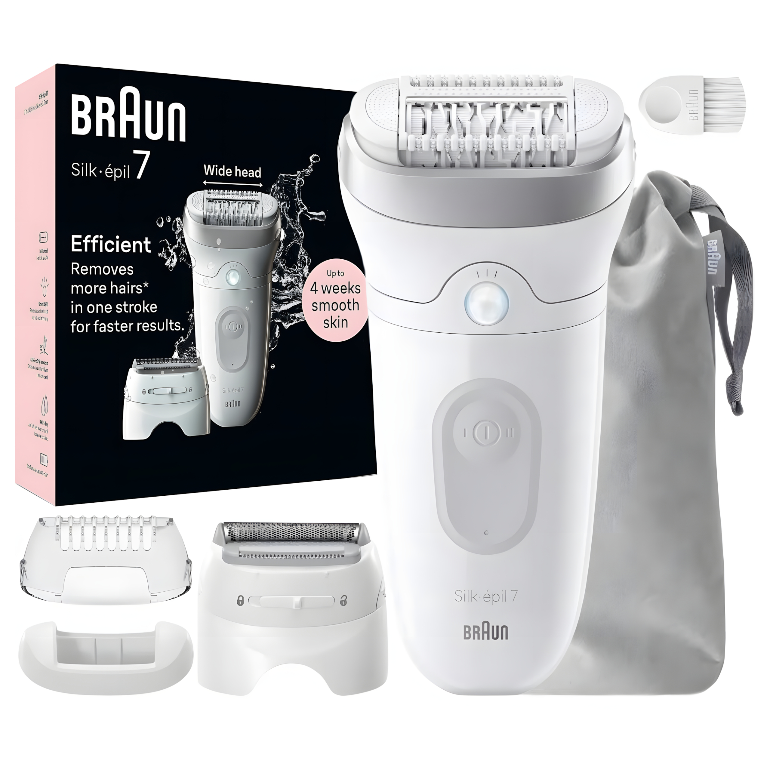 Depilator Braun Silk-épil 7 7-041 40 pęset Wet&Dry SmartLight