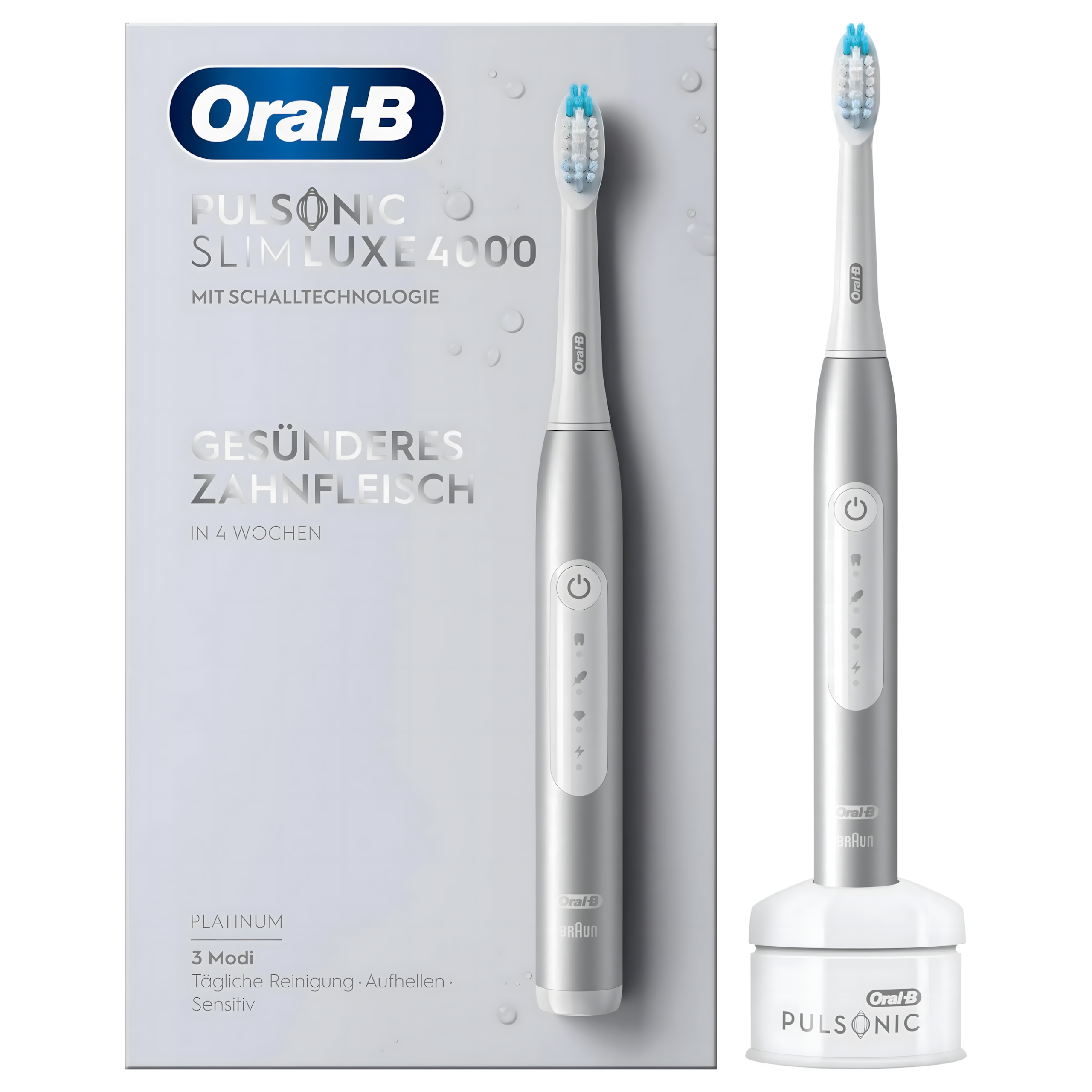 Szczoteczka soniczna Oral-B Pulsonic Slim Luxe 4000 Silver 3 tryby