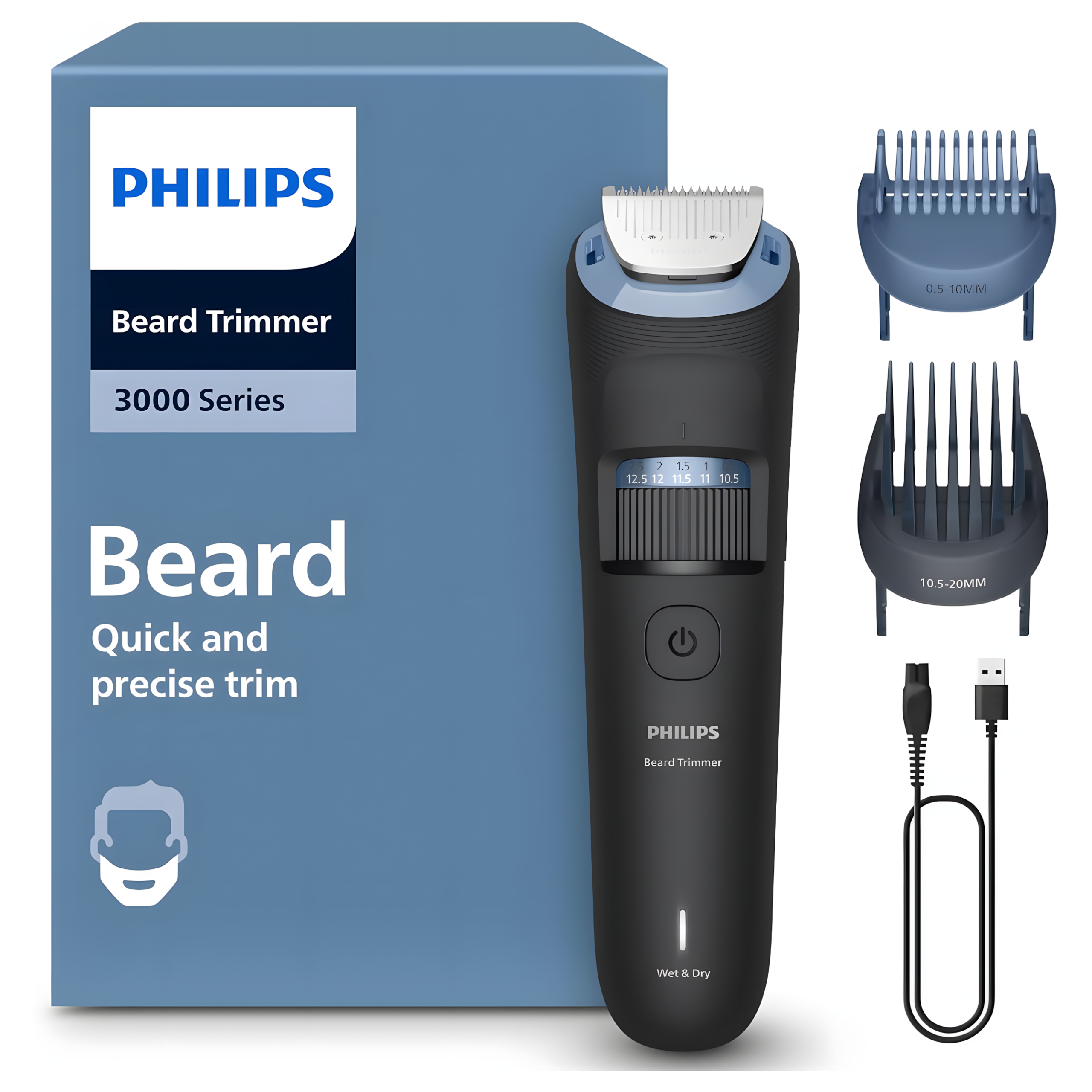 Trymer do brody Philips BT3660/15 Seria 3000 40 ustawień 80 min
