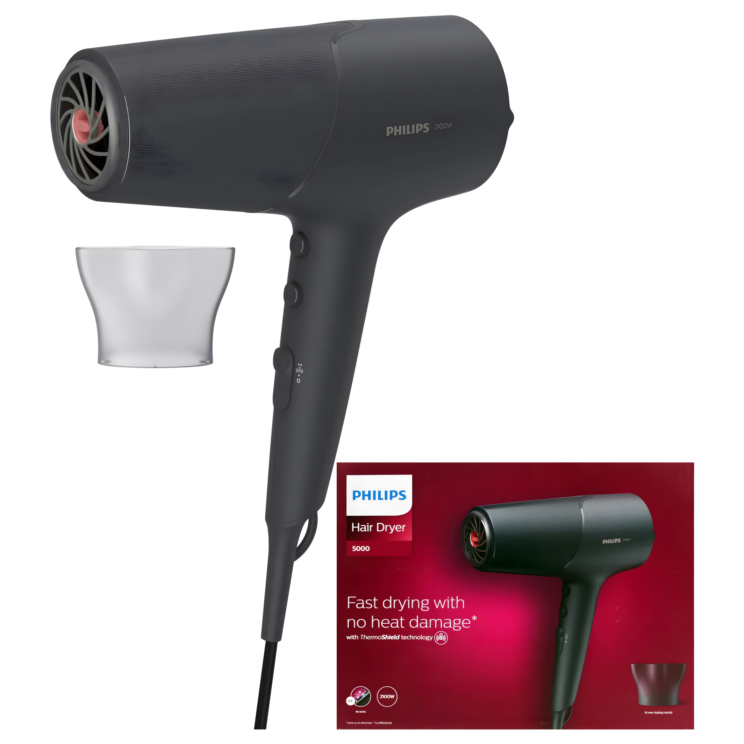 Suszarka Philips Series 5000 BHD504/00 2100W ThermoShield jonizacja